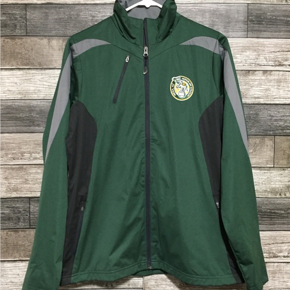 Antigua Oakland Athletics Jacket Women L Green Full Zip Hohokam Stadium Mesa AZ - Picture 3 of 8